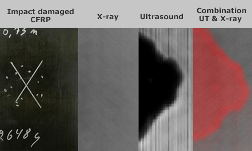 UT and X-Ray detect the damaged area
